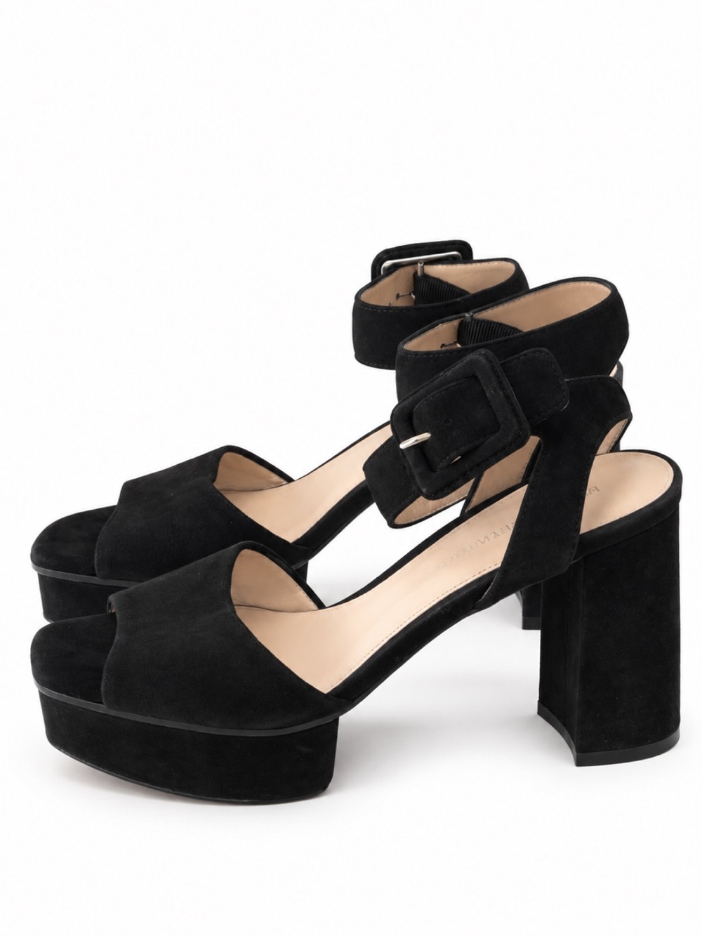 Stuart Weitzman Back Suede Real Deal Platform Sandals